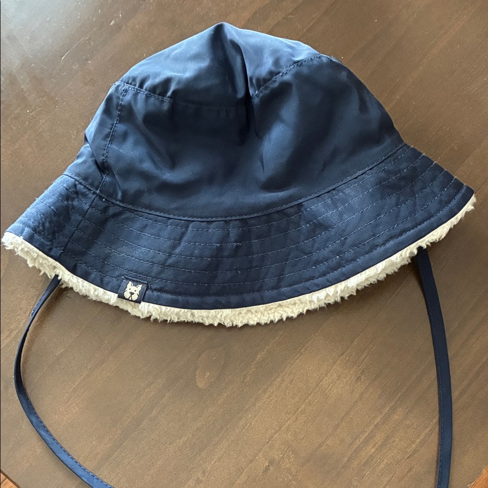 Myrl Kids Navy Hat with Cream Trim